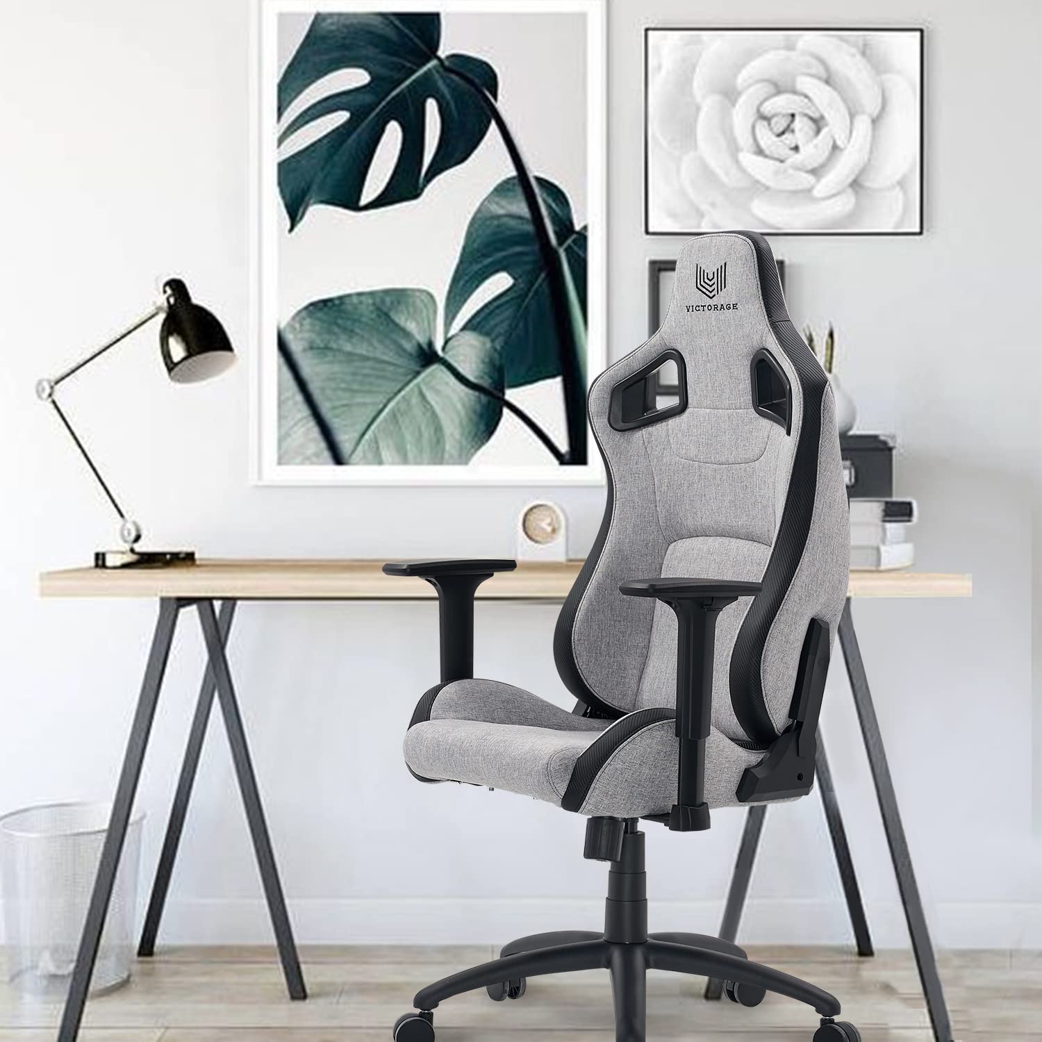 Amazon.co.jp: VICTORAGE ゲーミングチェア ファブリック デスクチェア