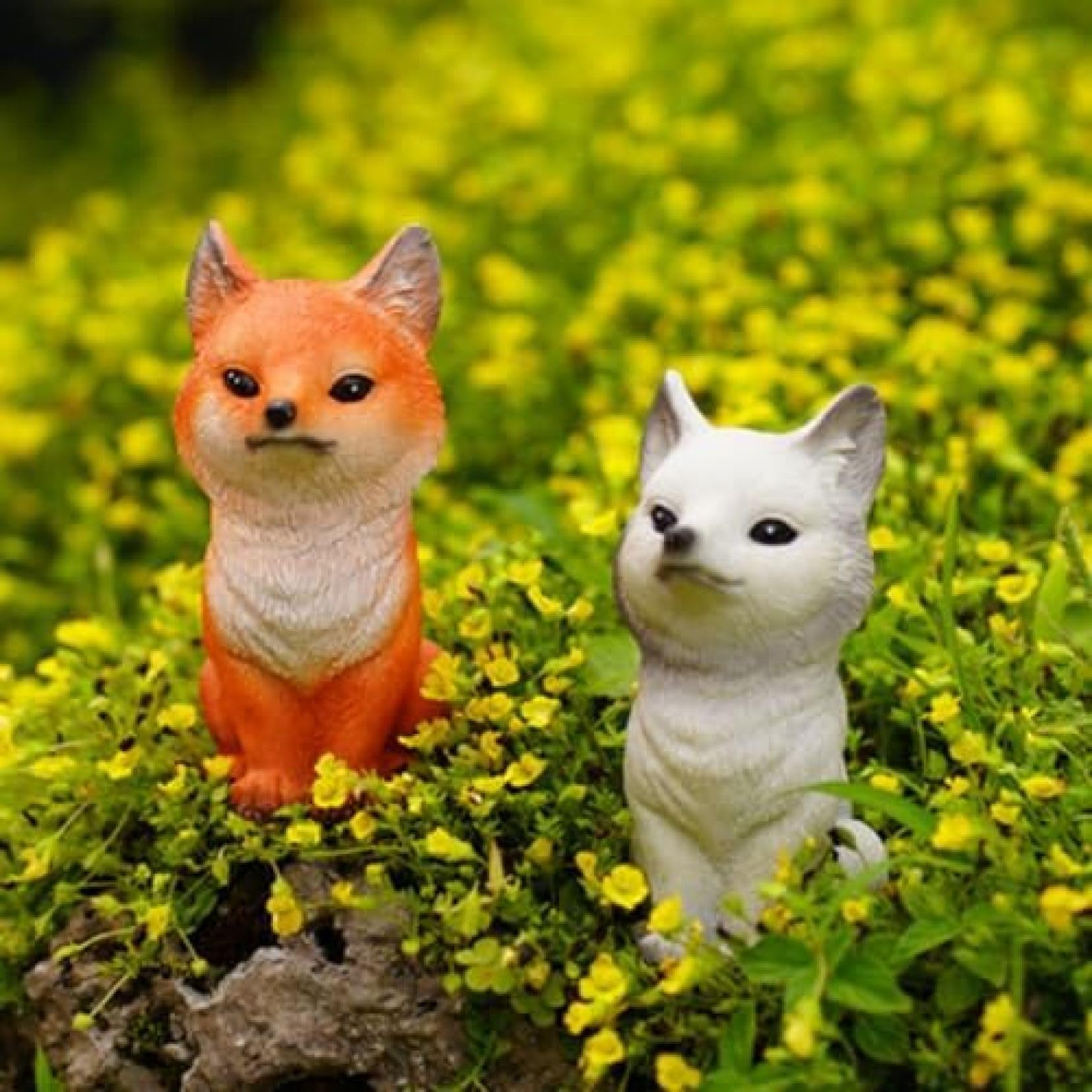 Amazon.co.jp: 狐 グッズ 置物 動物 フィギュア きつね F パーティー