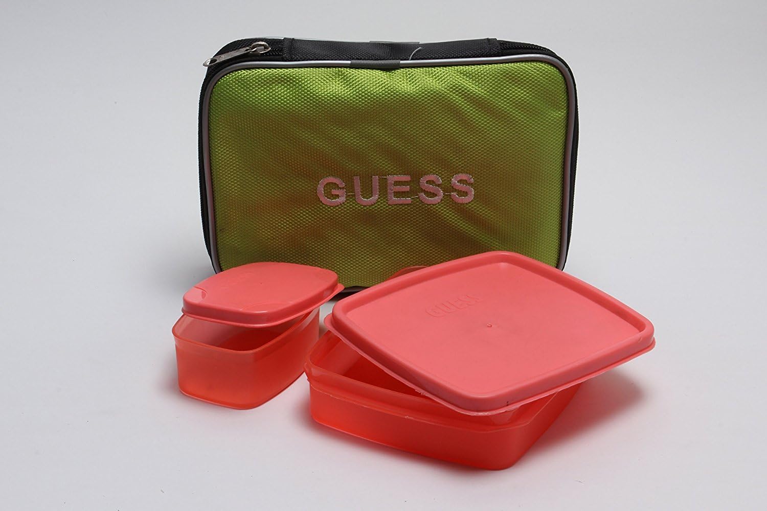 Guess Lunch Munch 2 Pcs Green Bag (Pink Containers