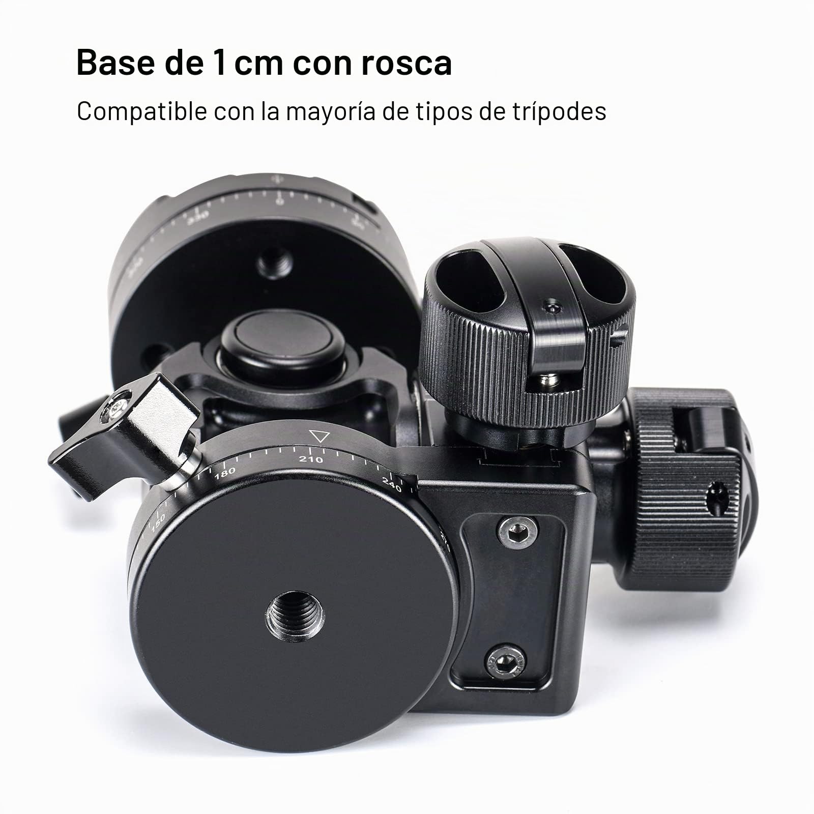 Sunwayfoto GH-PROII+ Cabezal de engranaje 3D con ajuste independiente viene con abrazadera panorámica de engranajes GC-01