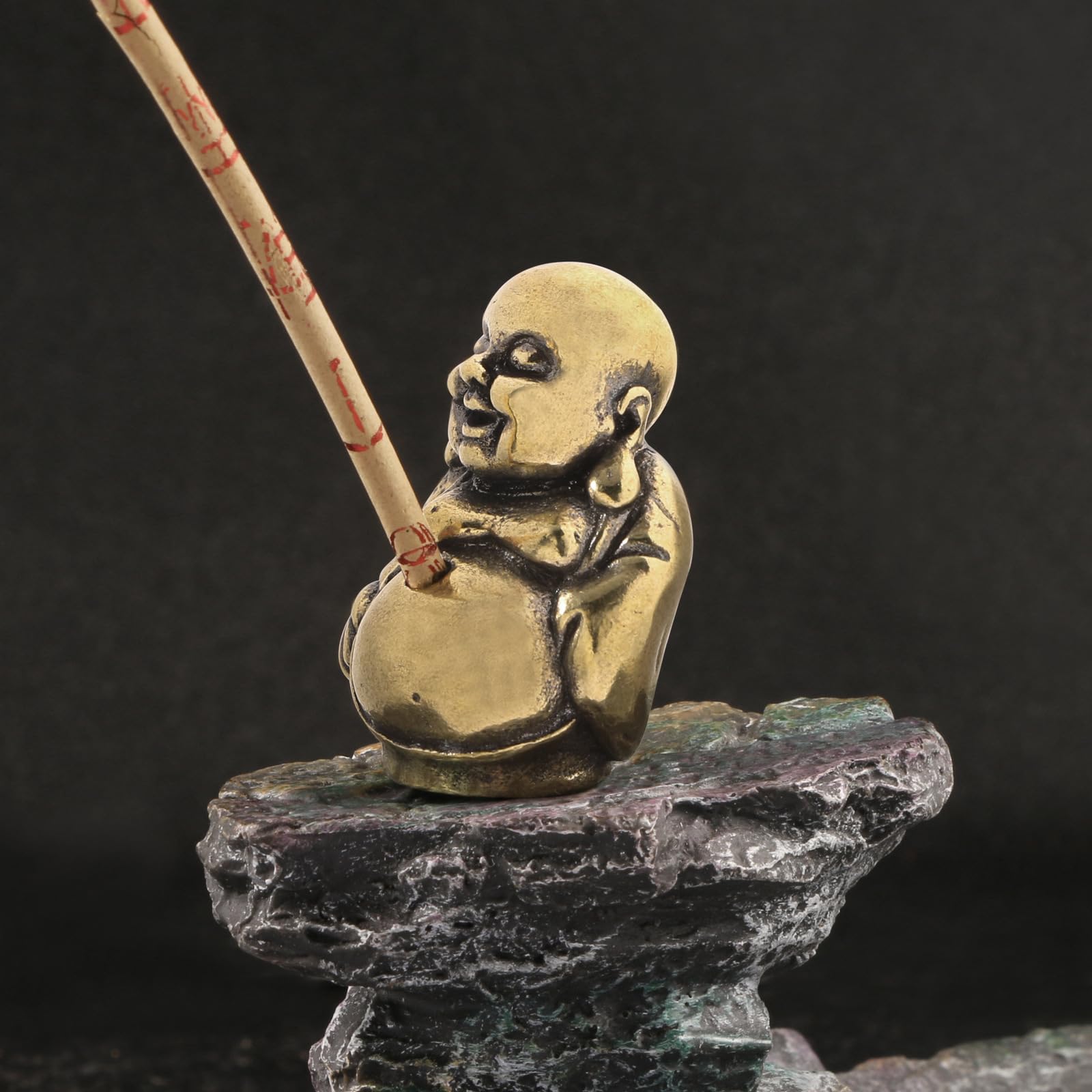 Handmade Bronze Incense Burner Sculpture Figurine Sculture For Living Room Home Office Desk Bedroom