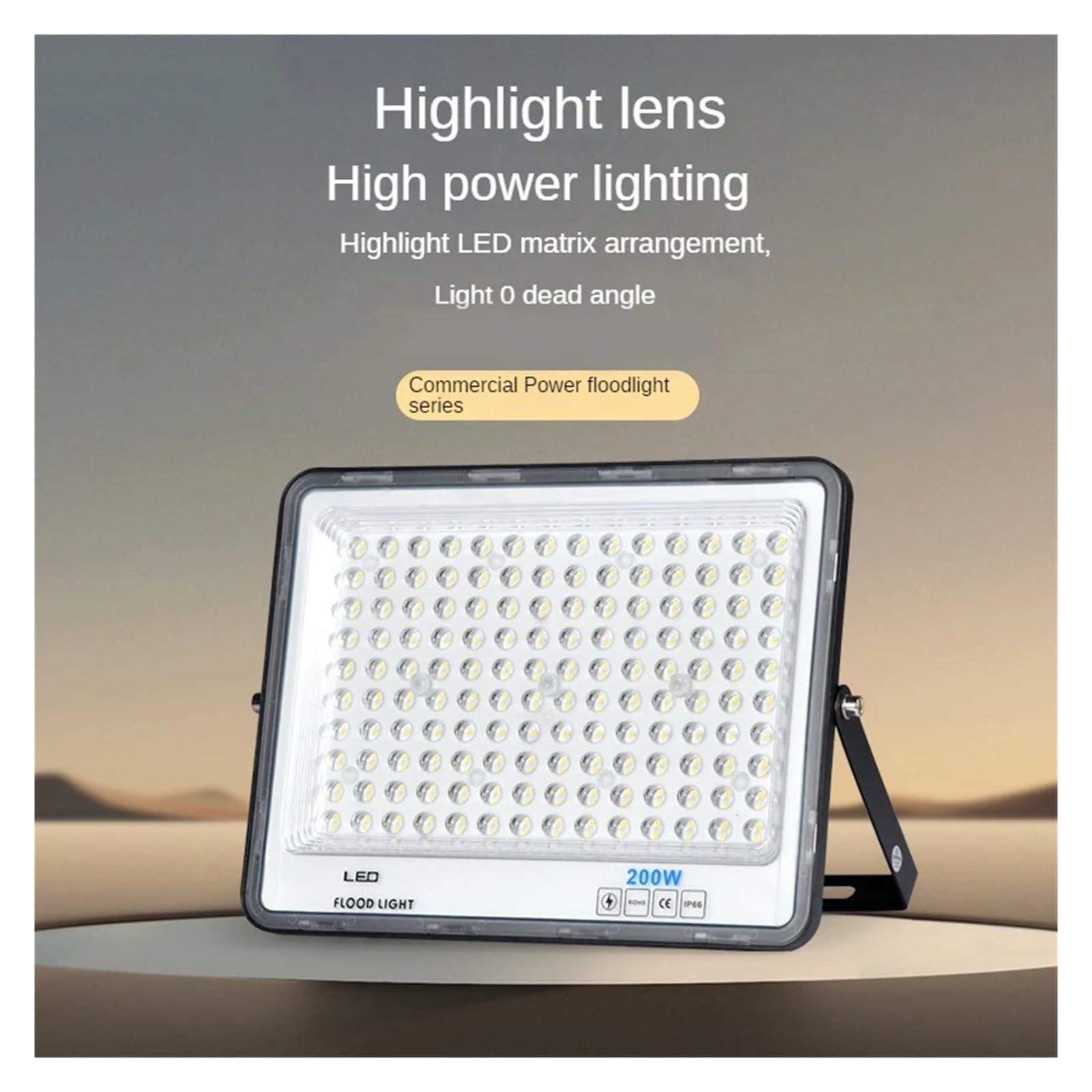 Naświetlacz LED, Światło Halonowe LED O Wysokiej Jasności 50W 100W 200W Wodoodporny IP66 Reflektor Reflektor Reflektor Zewnętrzna Ścienna Lampa Uliczna(200W)