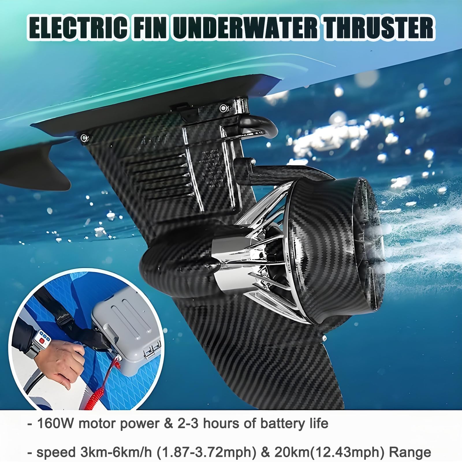 Aileron de surf électrique rechargeable Hydrofoil avec télécommande pour améliorer le surf et la planche à pagaie