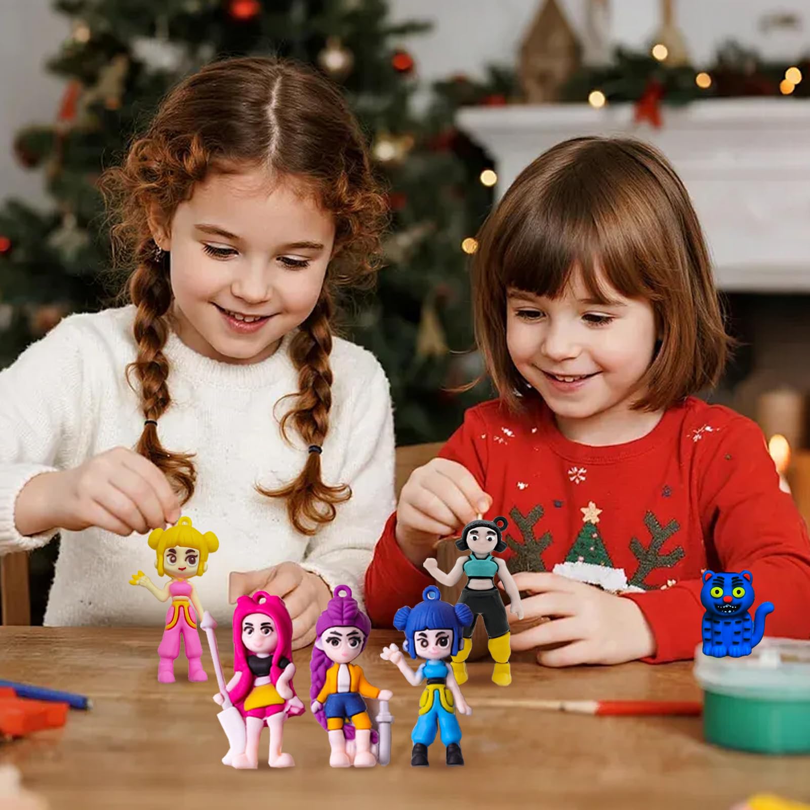 Calendario Dell'Avvento K-Pop 2025 - 24 Portachiavi E Figure Demon, Giocattoli Decorativi Per Halloween E Natale