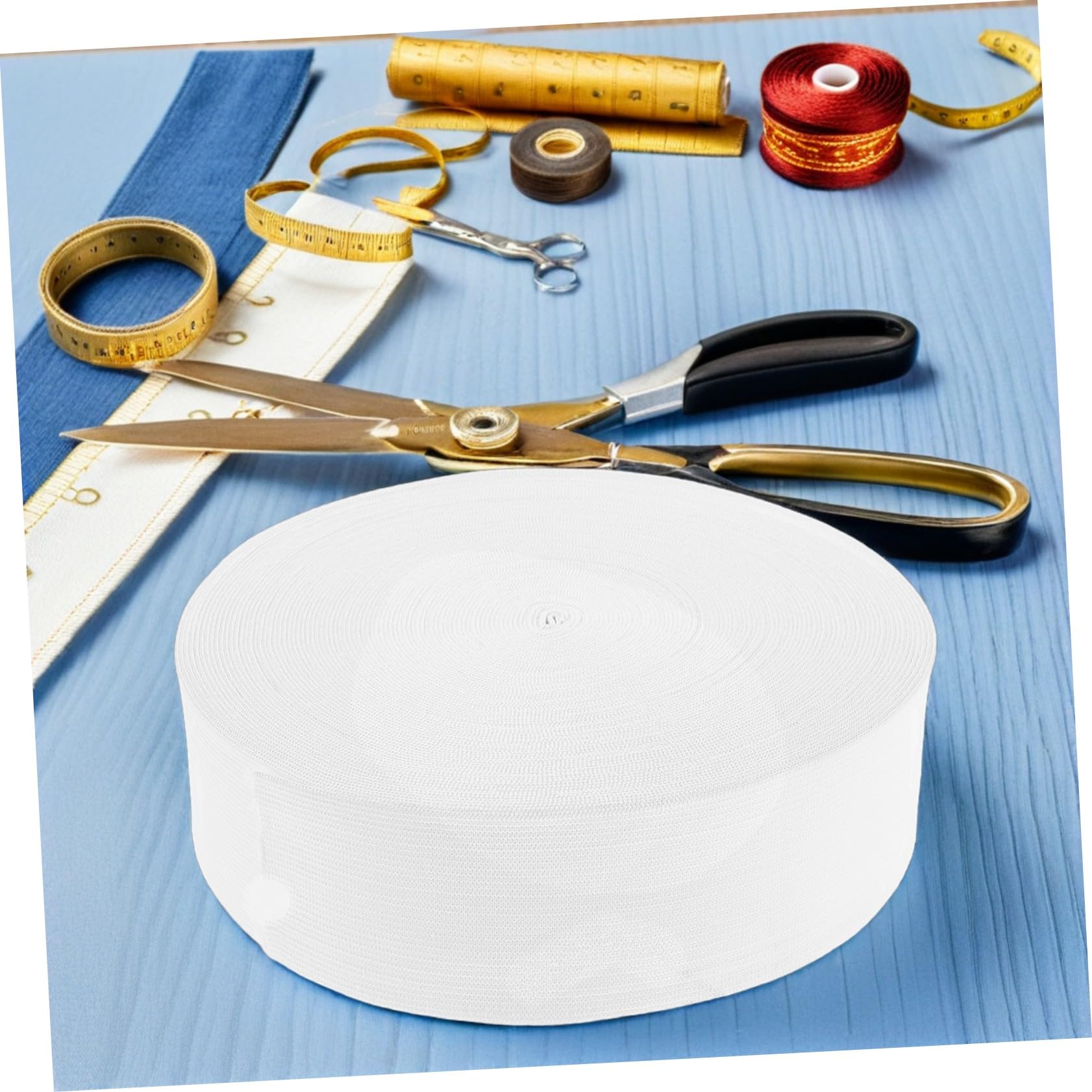 Healifty Coser Bandas Elásticas Banda Elástica Ancha Gruesa Rollo de Cinturillas Mangas Confección Prendas