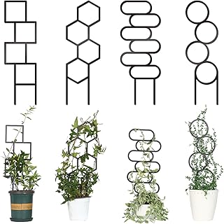 4 Pcs Trellises for Climbing Plants Indoor Metal Climbing Plant Support ...