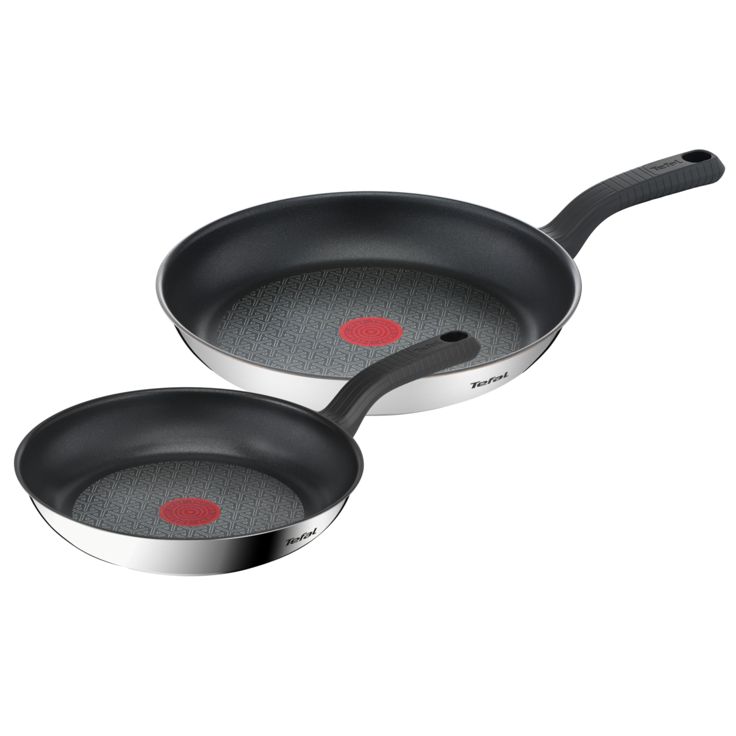 Tefal Comfort Max Stainless Steel Frying Pan Set, 24 and 28 cm