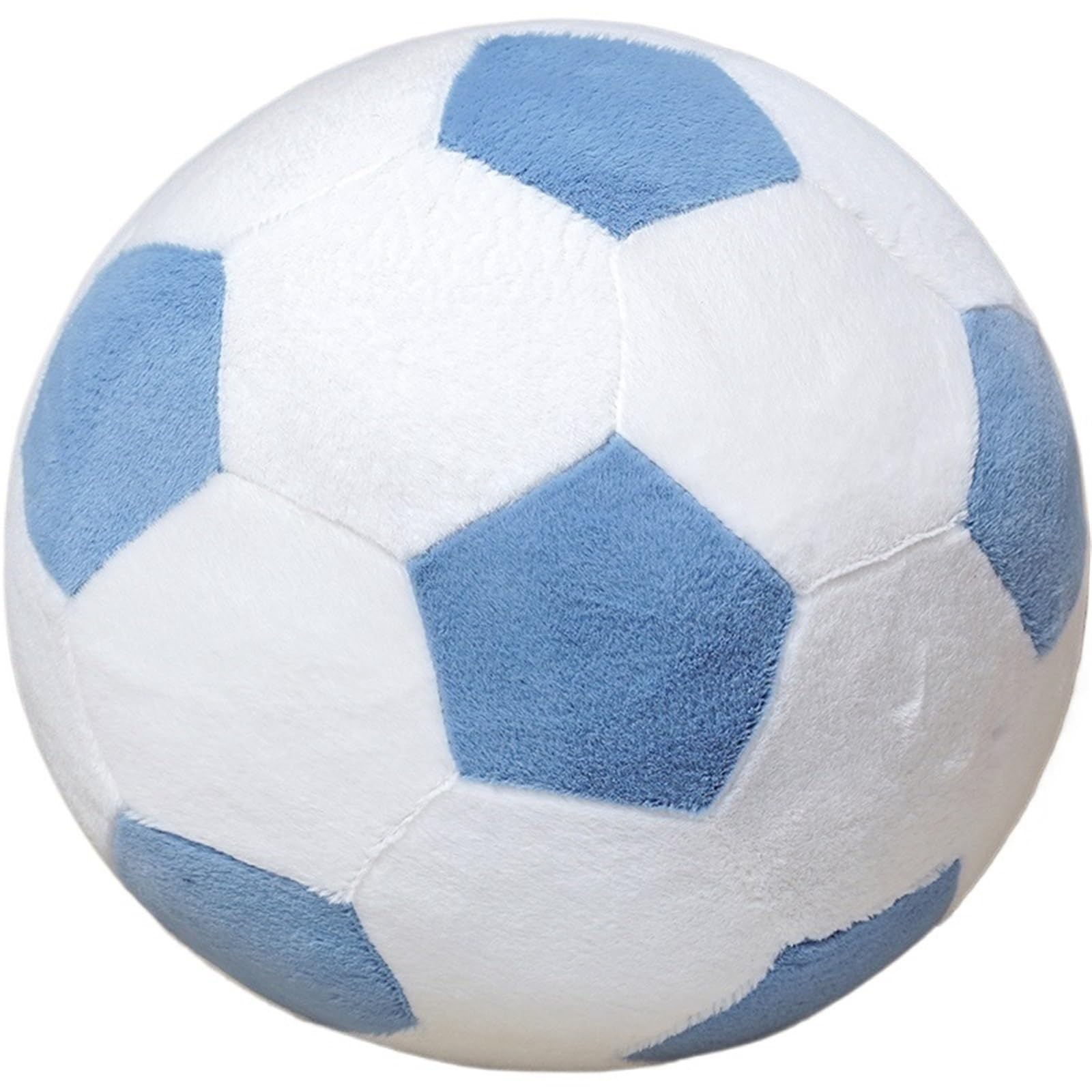SNGUOQ 25cm Simulation Football Pillow Sports Theme Ball Sofa Bed Lumbar Cushion For Home Decor Stuffed Plush Toys For Sofas And Bedrooms(Blue)