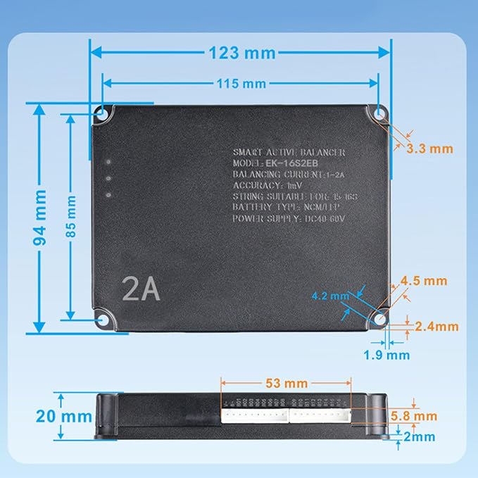 Ecualizador de batería activo con precisión de 1mV para 15-16S miniatura 3