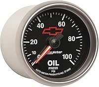 Vista 4 de Auto Meter 3621-00406 GM Performance Parts Red 2-1/16" indicador de presión de aceite mecánico 0-100 PSI