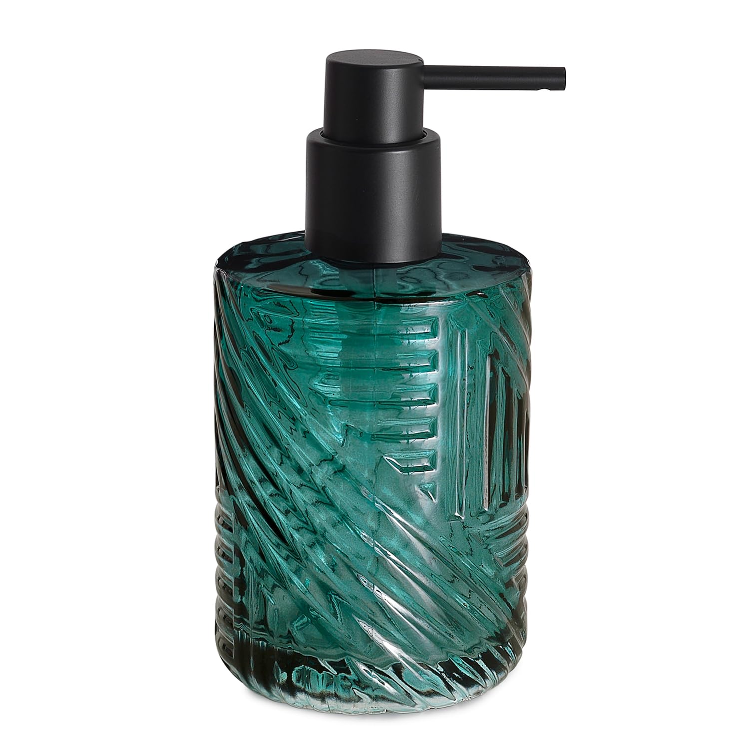 Gedy Corinne Dispensador de jabón, Cristal, Verde, 8 x 8,9 x 15,6, Capacidad de 300 ml