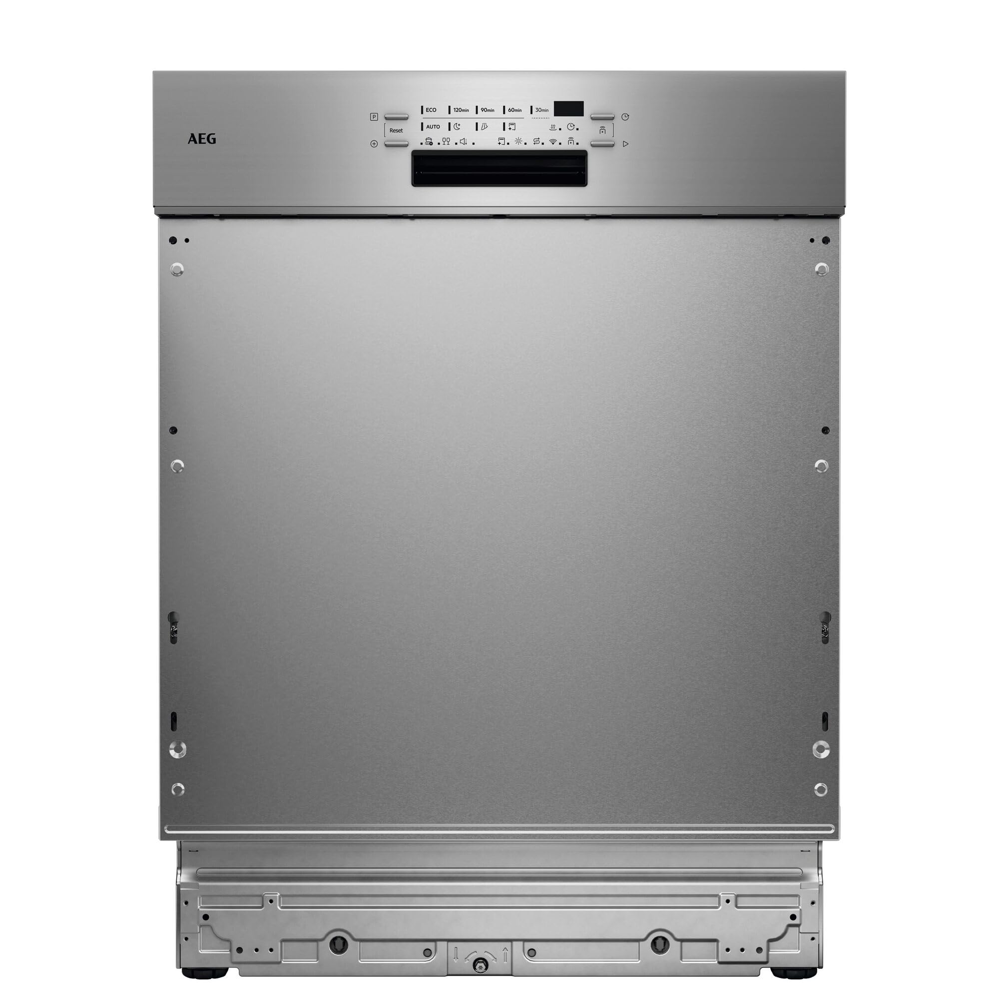 Teilintegrierter AEG 7000 Geschirrspüler 60cm, smarte WiFi Spülmaschine, flexible Körbe & effiziente Reinigung, 44dB, personalisierte Zeitsteuerung, nur 8,4L Wasserverbrauch, Gummi-Spikes, GT7200B1SO