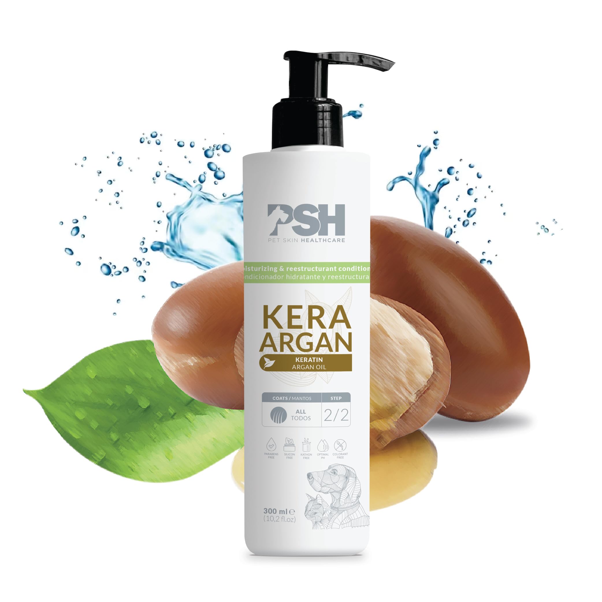 PSH Kerargan Conditioner - Acondicionador para Perros con Keratina y Aceite de Argán - 300 ml