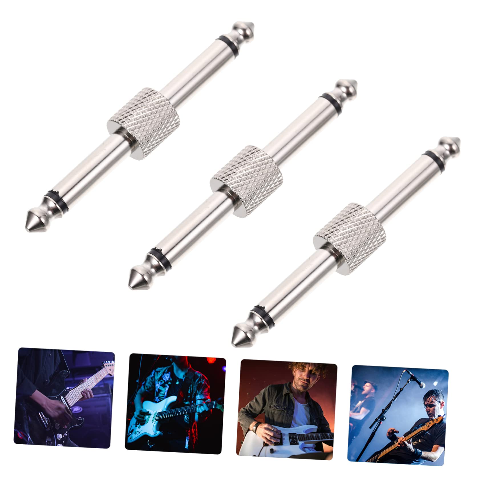 UPKOCH 5 Sätze Gitarren Effektpedal Adapter Kompakte Geradlinige Klinkenstecker Platzsparende Audio Verbindung Für Gitarrenpedale Geräuschfreie Signalübertragung Langlebig 3 Stücke * 5