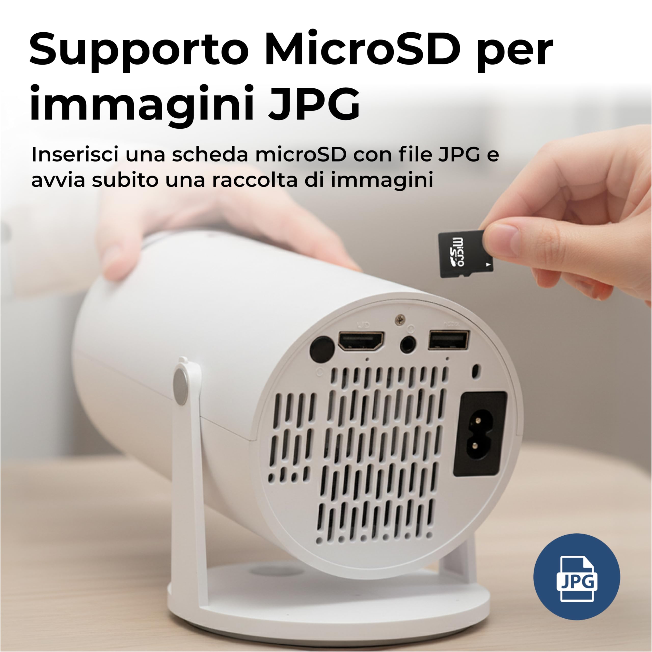 Denver PR-2500 Proiettore LED Portatile - Supporto Full HD 1080p, 2500 Lumen, HDMI/USB/VGA/AV, Altoparlante Integrato, Telecomando - Mini Proiettore per Home Cinema, Film e Gaming