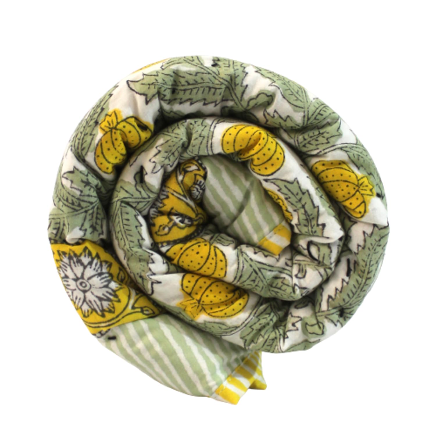 Couvre-lit en coton Kantha imprimé floral pour poussette et berceau de bébé