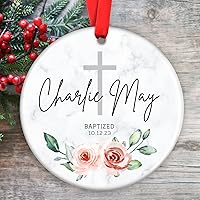 Vista 23 de Adornos de bautismo personalizados, recuerdo de bautizo, regalos de bautismo de padrinos, regalos de ahijado para bautismo, regalos de bautismo