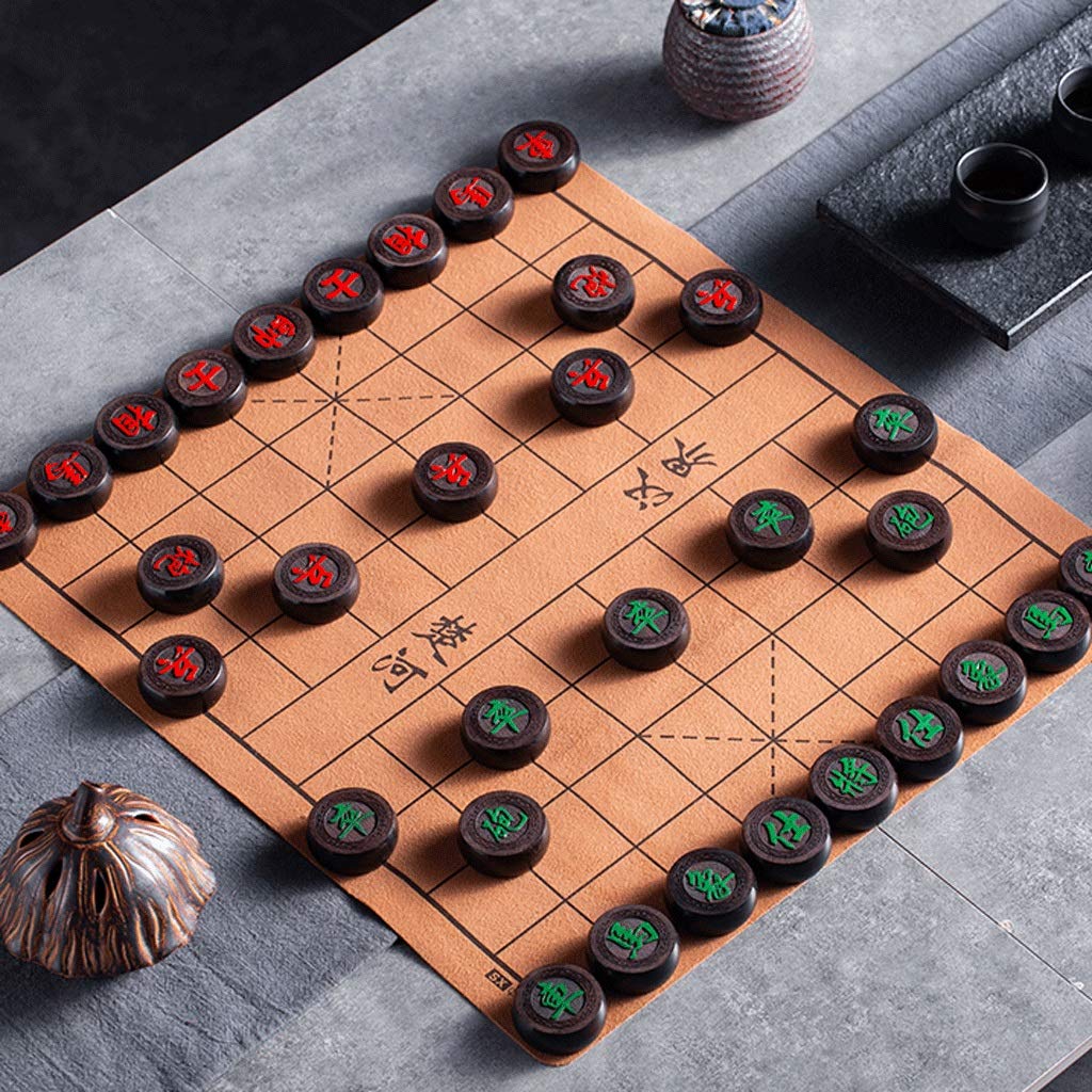 Juego de ajedrez Chino, Piezas de ajedrez, Tablero de ajedrez Plegable, Piezas de ajedrez de Cuero, Tablero de ajedrez Chino Doble Abierto, Regalos portátiles, Regalos para Amantes