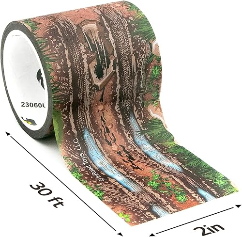 Miniatura 59 de Cinta negra de 30 x 4 pulgadas, cinta negra de auto ideal para niños, rollo de pegatinas para sets de carros y trenes, se pega al piso y las Asfalto