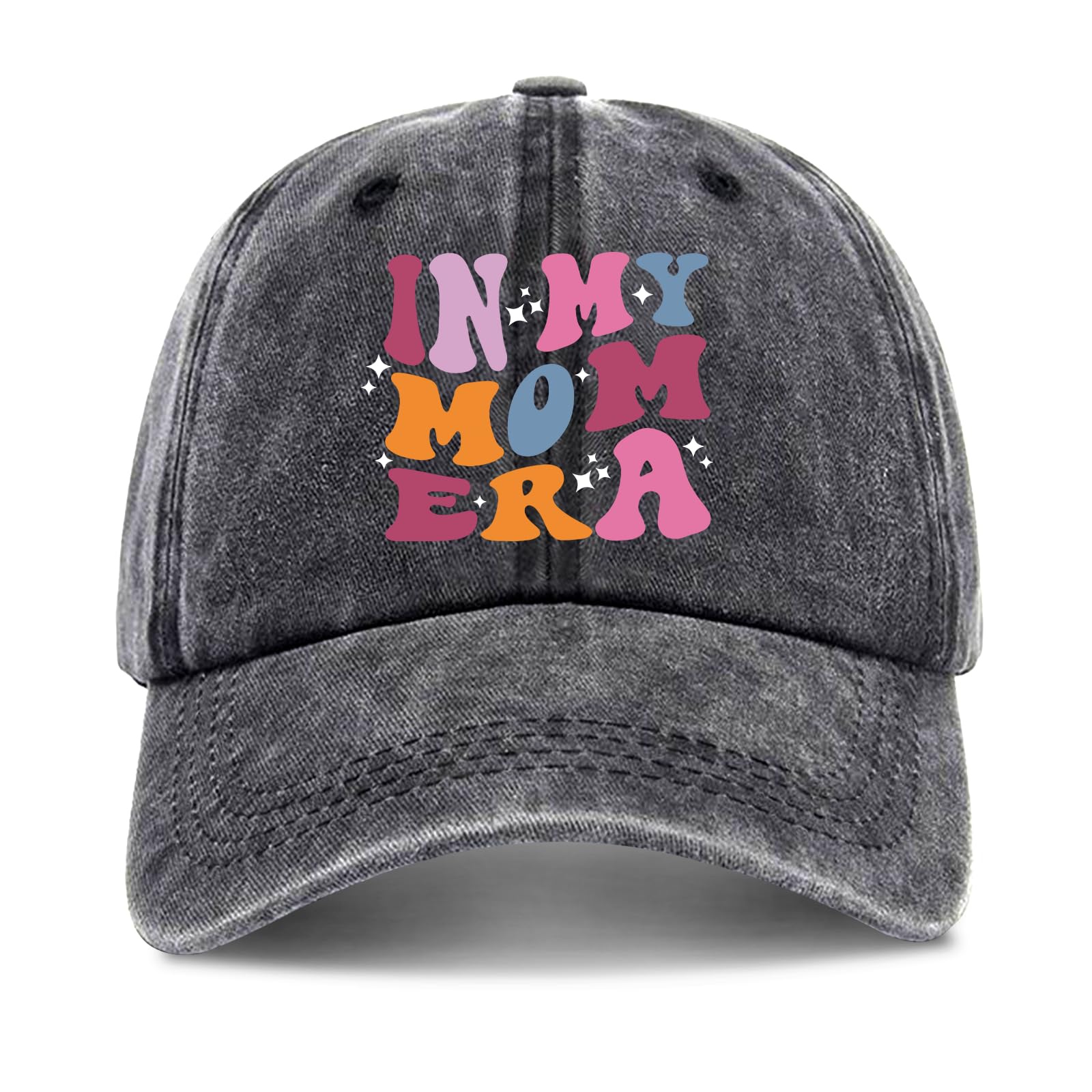 in My Mom Era,Funny Baseball Cap,Mom Hat,Funny Trucker Hats with Sayings,Humor Caps,Adjustable Cotton Baseball Cap Black