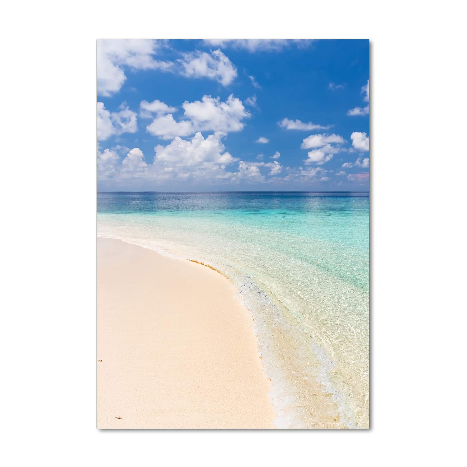 Impression sur verre acrylique Tulup 70x100 cm | Tableau mural design pour salon bleu Maldives