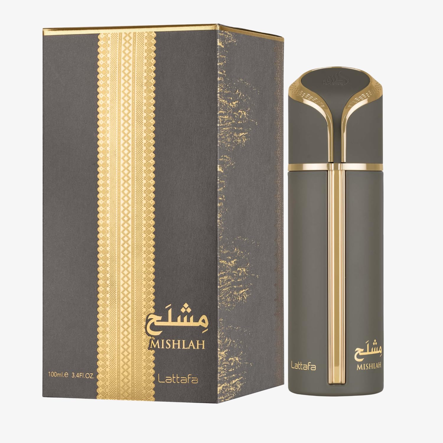 Mishlah by Lattafa Eau de Parfum 100ml - Profumo speziato legnoso unisex con bergamotto, lavanda, legno di cedro e muschio