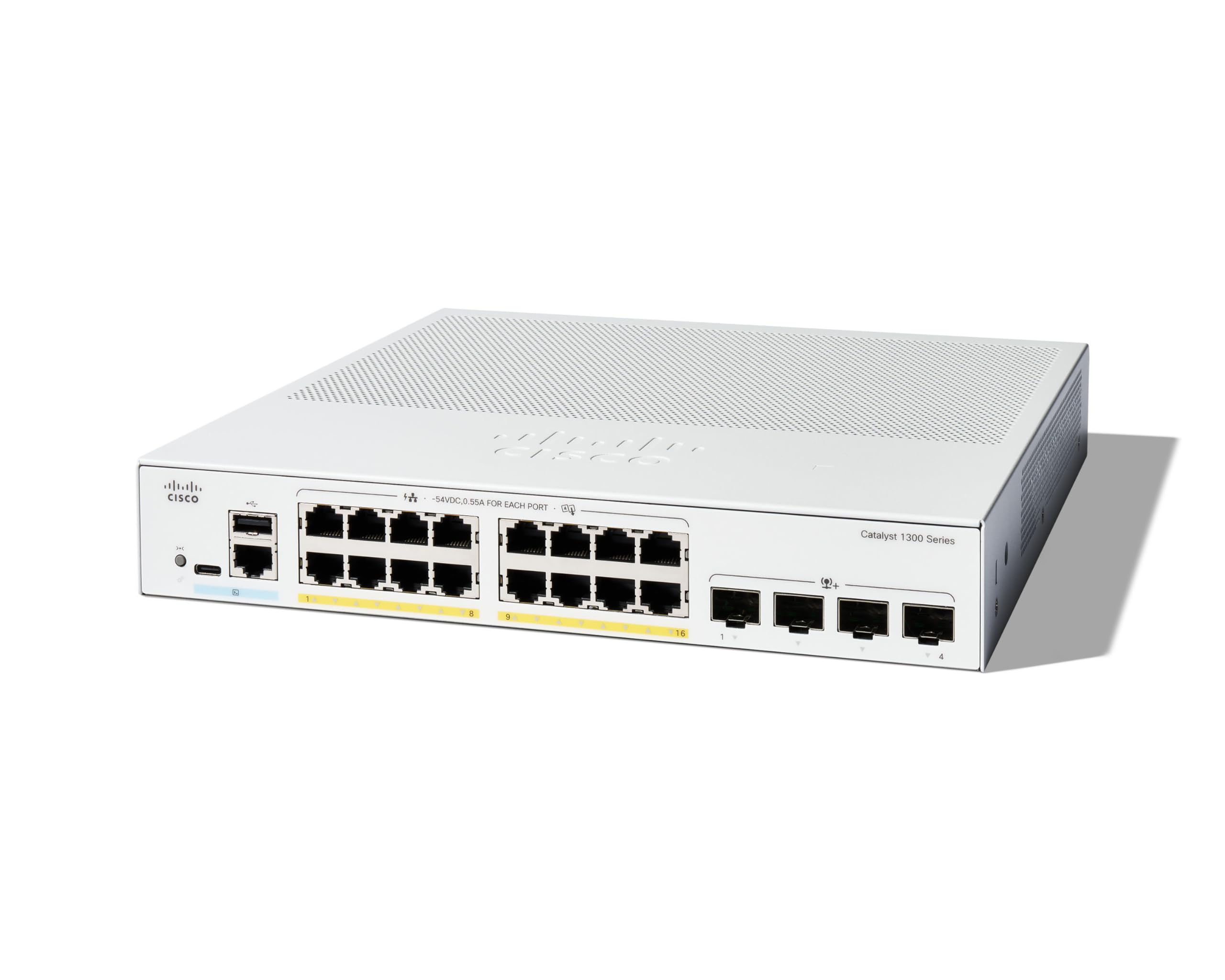 Amazon.com: Cisco Catalyst 1300-16P-4X Managed Switch, 16 Port GE