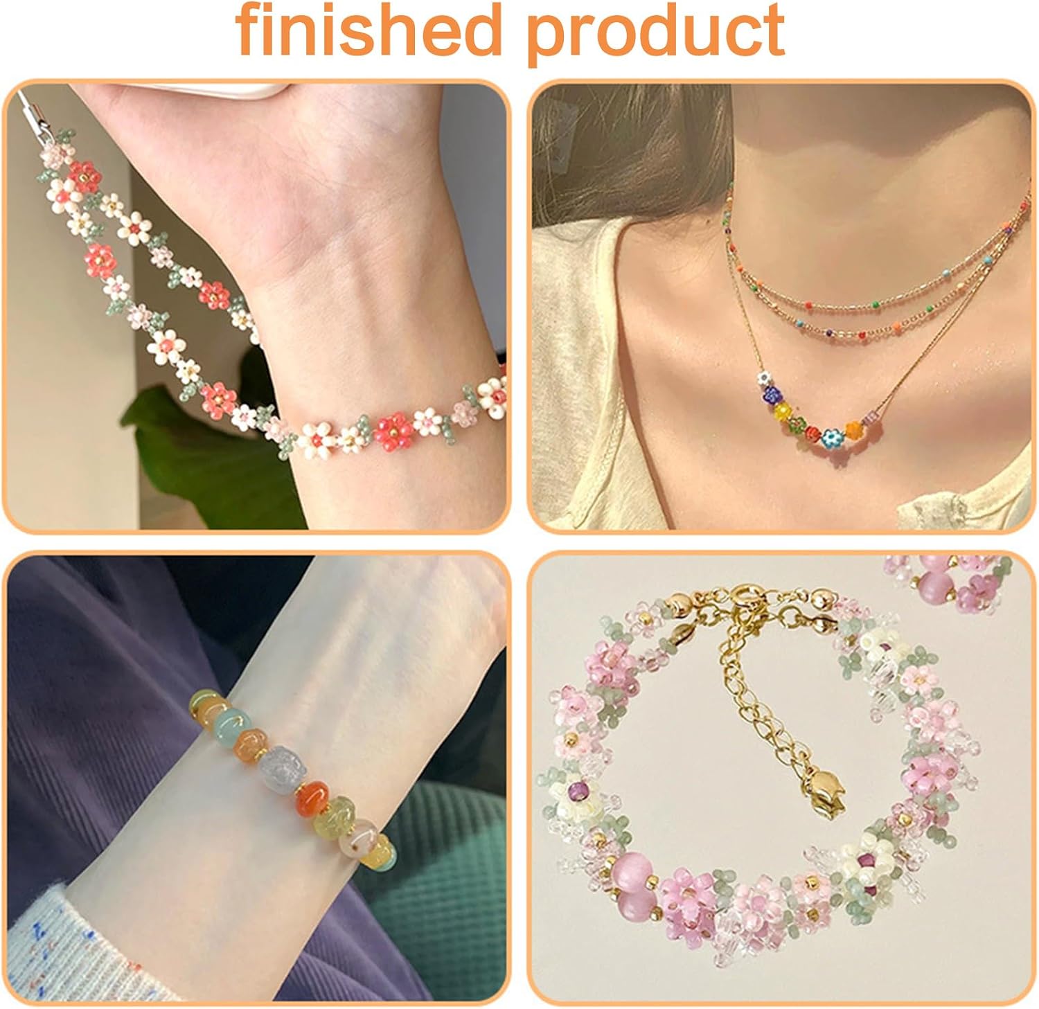 1 Set Beading Needle Set Embroidery Long Straight Sewing Big Eye Beading