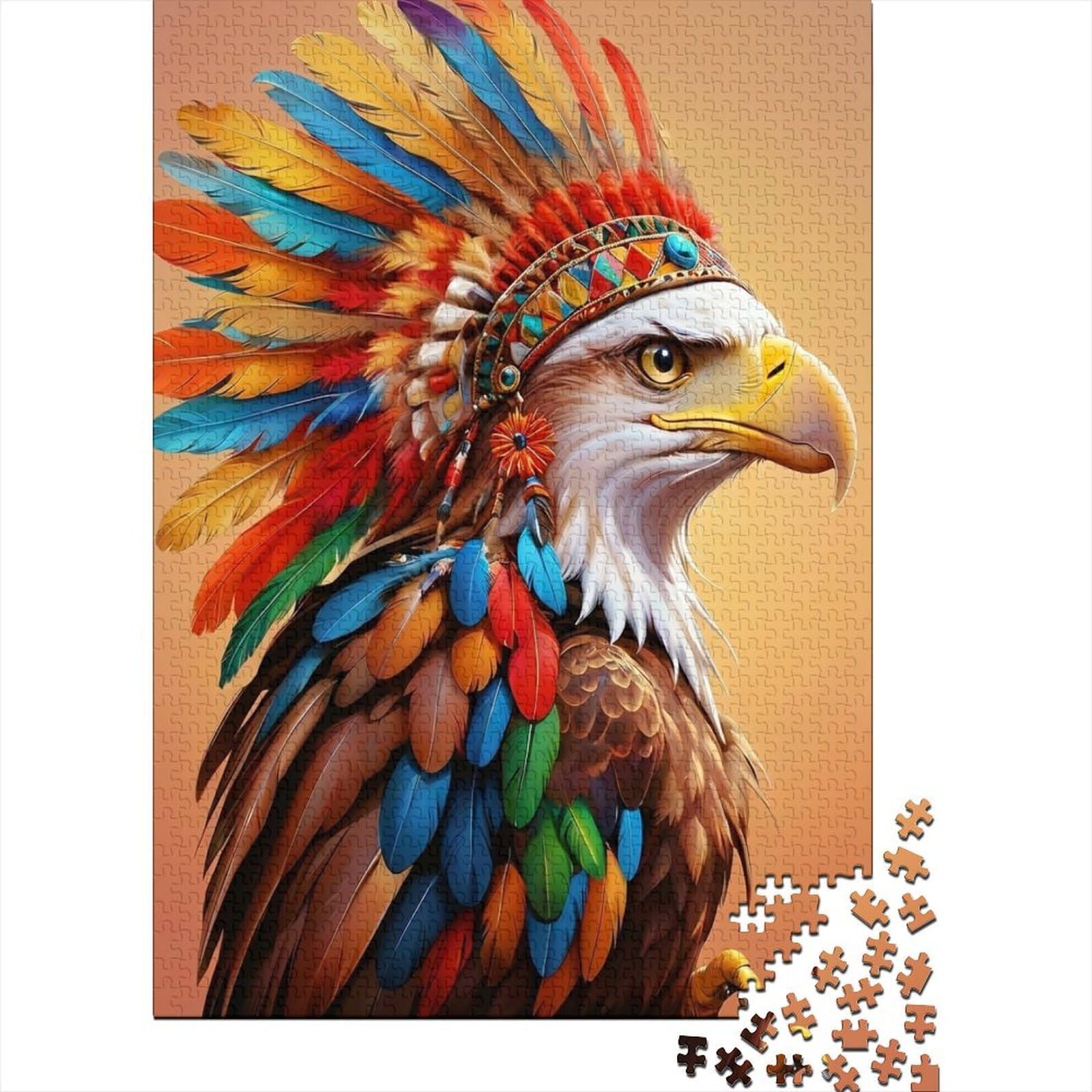 eagle 1000pc jigsaw puzzle for adults premium paper vibrant feathers wall art