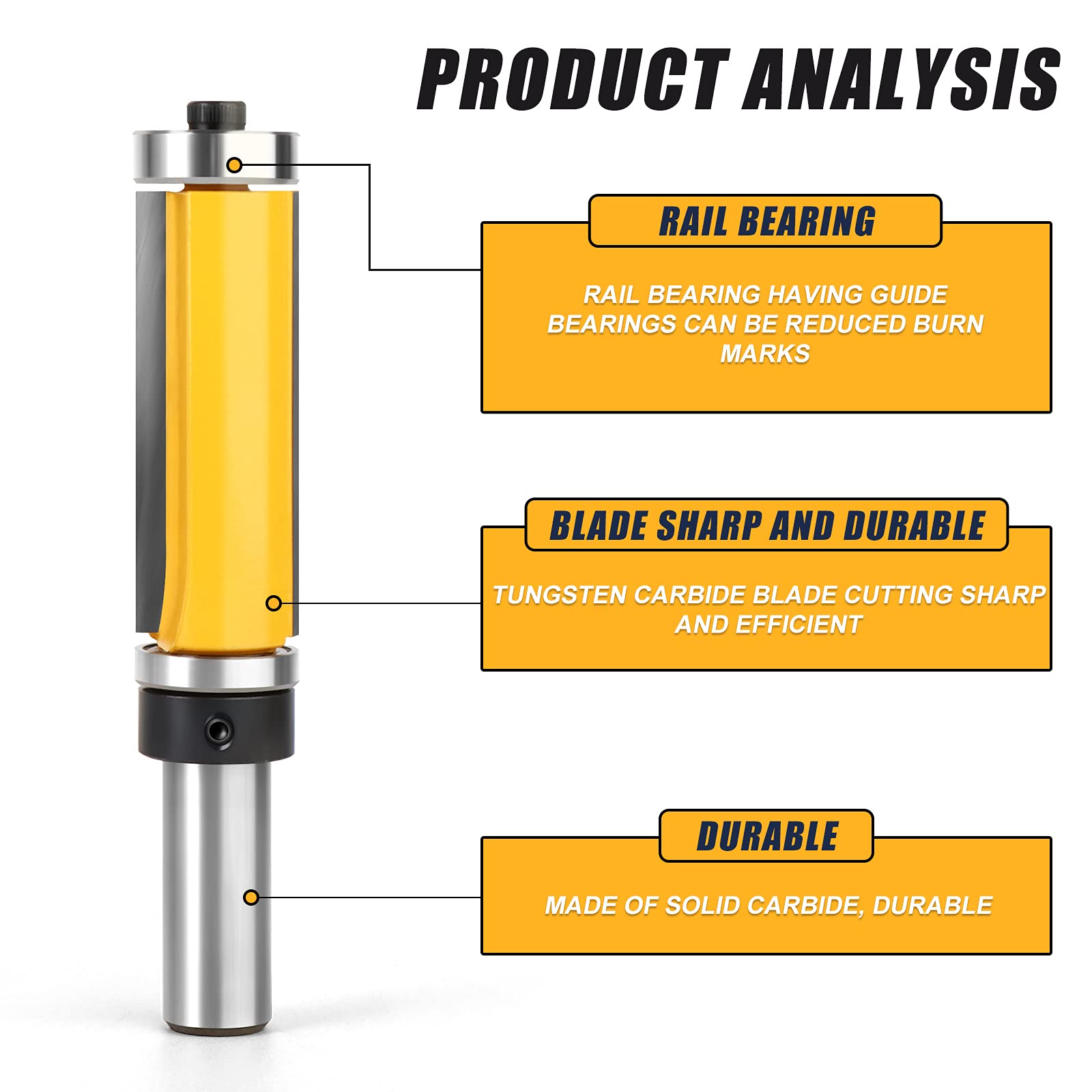 Flush Trim Router Bit - 2 Inch Shank -3 Flush Trim Router Bit - 2 Inch Shank -3