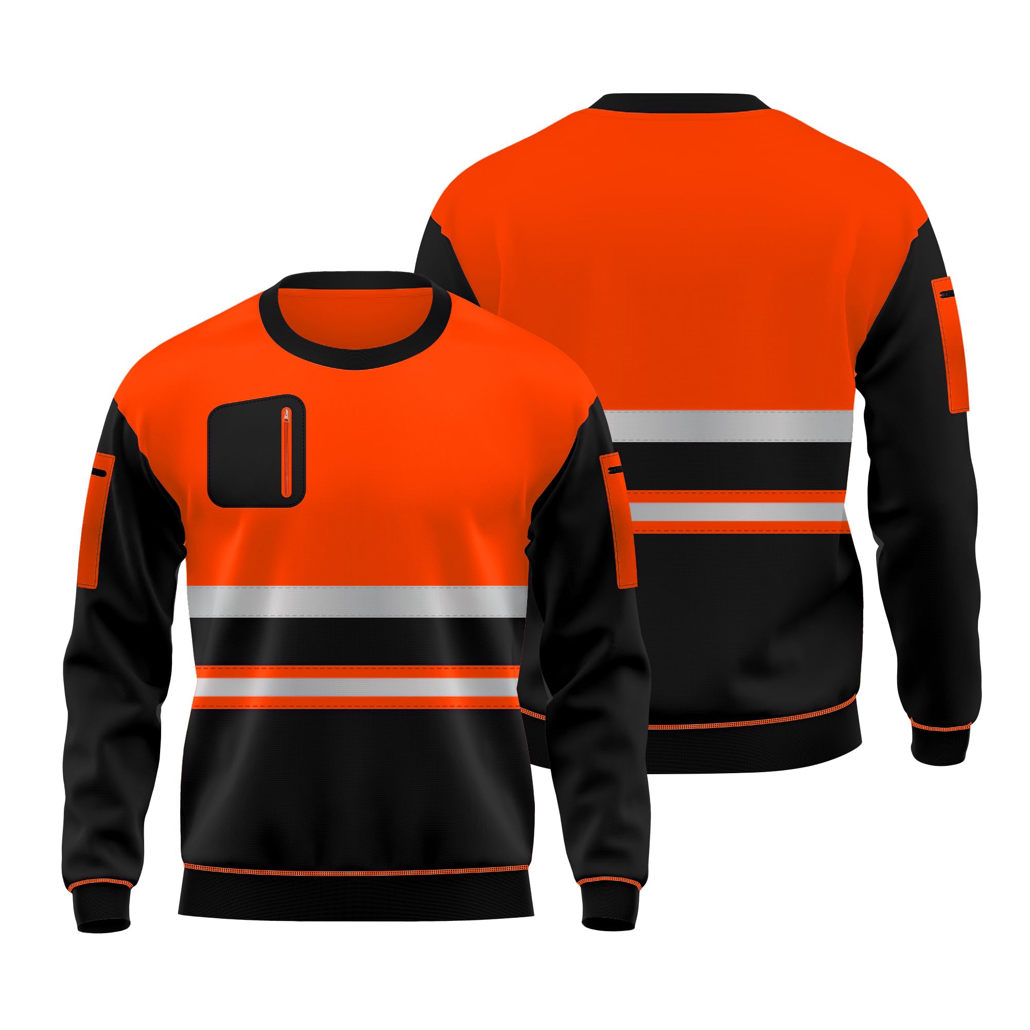 mymixtrendz Hi Viz girocollo in pile felpe ad alta visibilità sicurezza lavoro morbido caldo accogliente pile top S/2XL