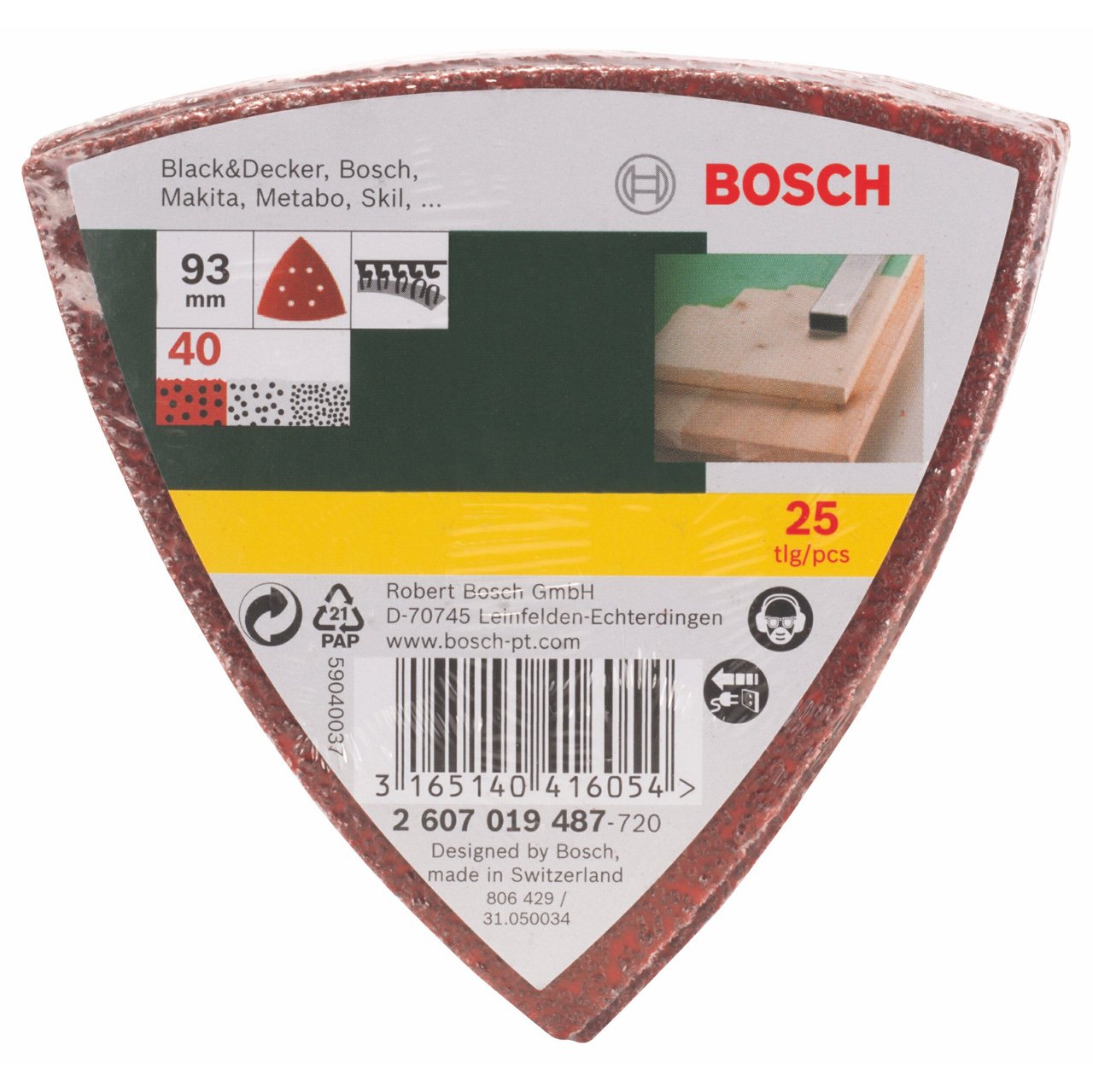 Bosch Profesional ZESTAW PAP. ŚCIER. DELT. 40 25szt.