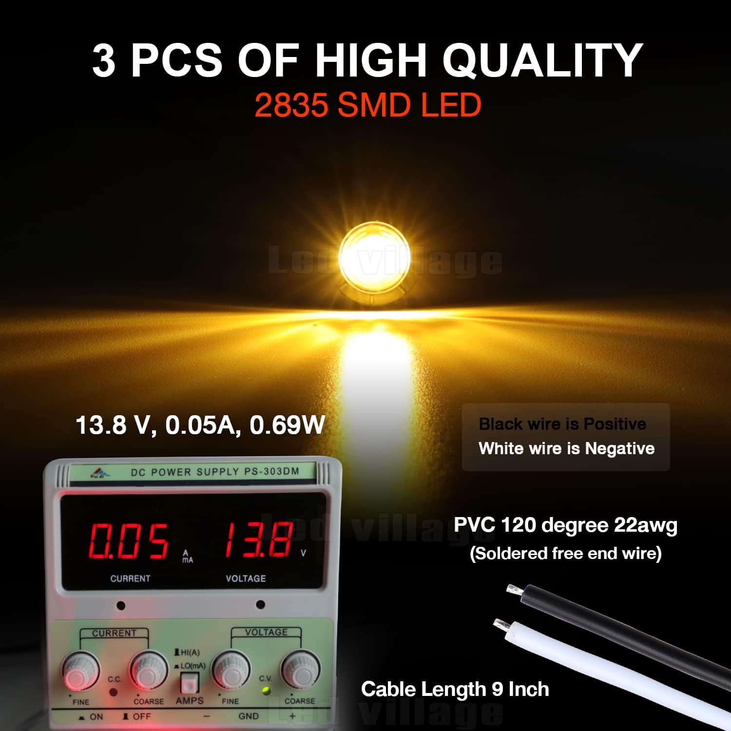 100 Pcs 3/4 Inch Mini Round Clear Lens Amber LED Bullet Shape Side Marker Lights w/Grommet Trailer Truck RV Lamp Brake Turn Stop Reverse Tail Lights 12V DC