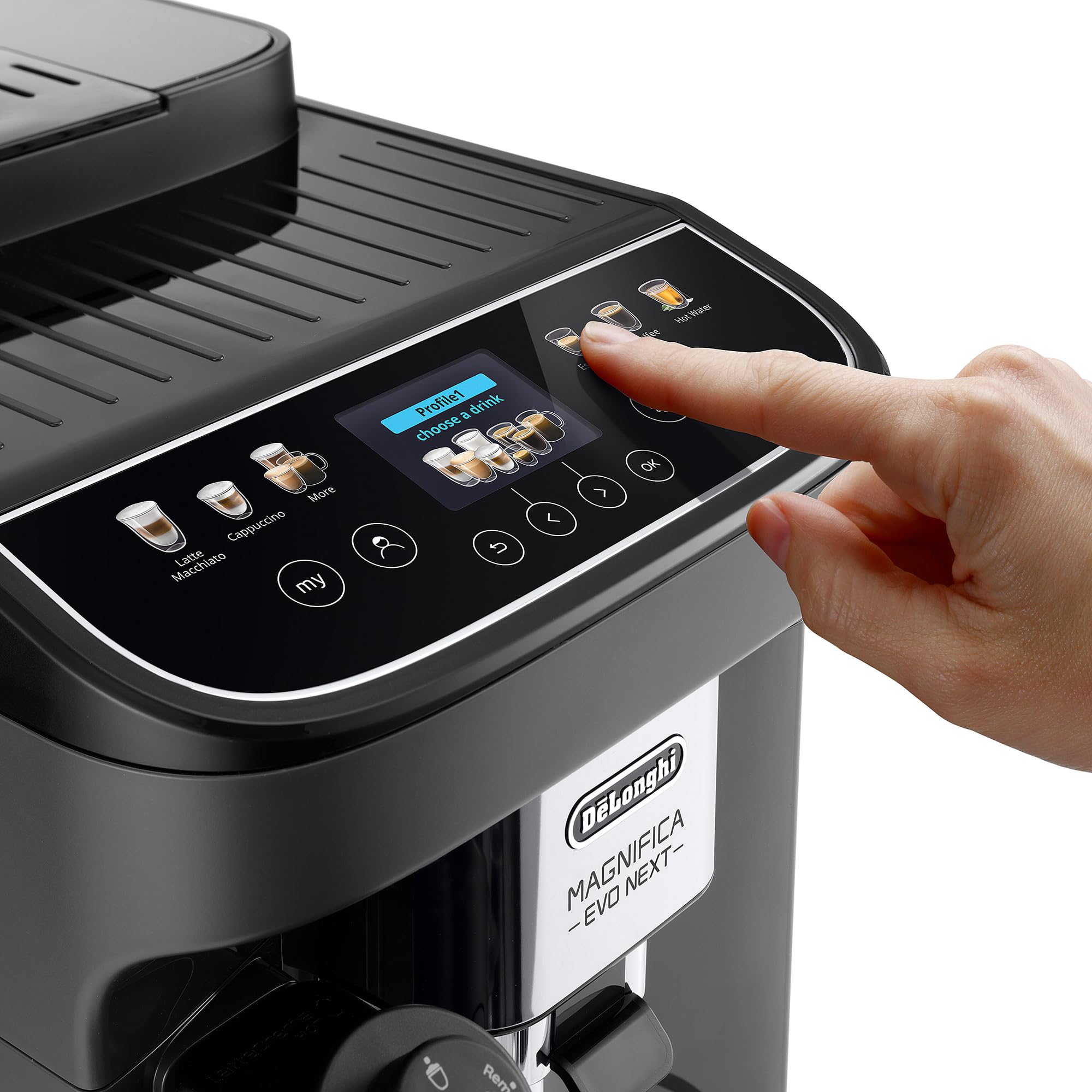 DeLonghi ECAM310.60.GB Magnifica Evo Next automatyczny ekspres do kawy, wbudowany spieniacz do mleka, prosty i intuicyjny interfejs