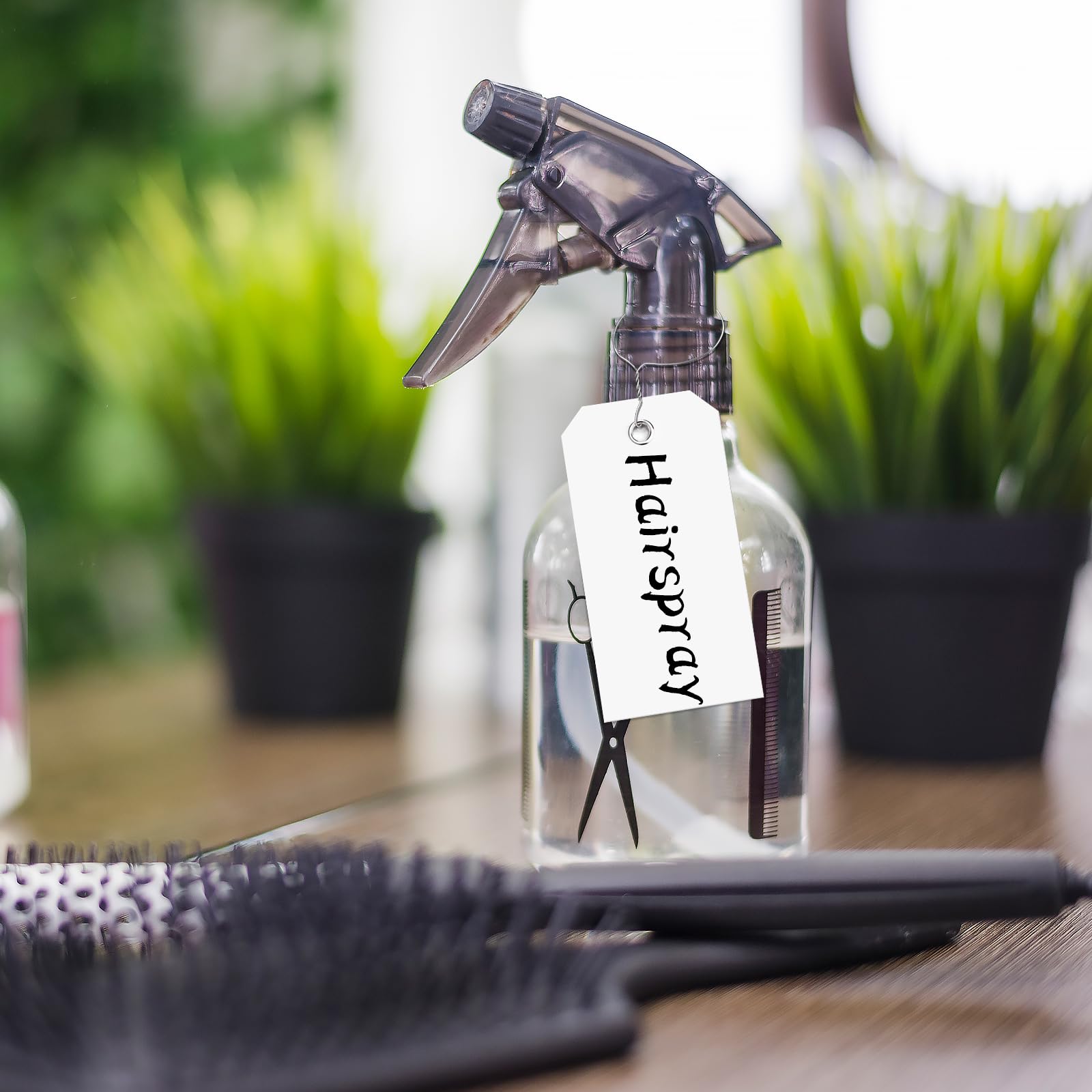 1000 etiquetas de envío de plástico con etiquetas de etiquetado de alambre, etiquetas colgantes impermeables con agujero de refuerzo, trabillas para etiquetas de equipaje para equipos, piezas de
