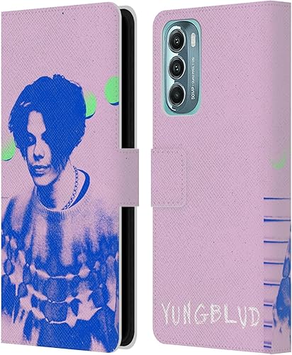 Miniatura 8 de Head Case Designs Officially Licensed Yungblud Face Graphics Leather Book Wallet Case Cover Compatible with Motorola Moto G Stylus 5G (2022)