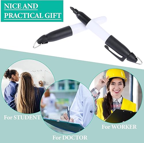 Miniatura 6 de 150 mini marcadores permanentes con clips para tapa, marcadores de pelota de golf, marcadores de borrado en seco con gancho triangular, clips de