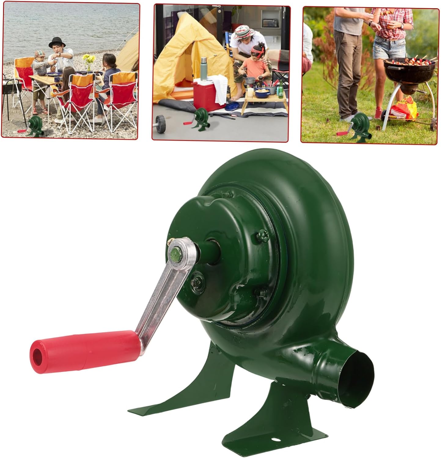 VICASKY Hand Crank Blower for BBQ and Fireplace Portable Air Blower Fan for Outdoor Cooking Sturdy Design and Efficient Airflow