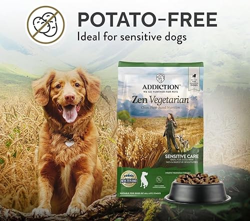 Miniatura 3 de Addiction Zen Vegetarian - Alimento seco para perros, rico en isoflavonas y antioxidantes, comida vegana para perros, hecha de Nueva Zelanda, para