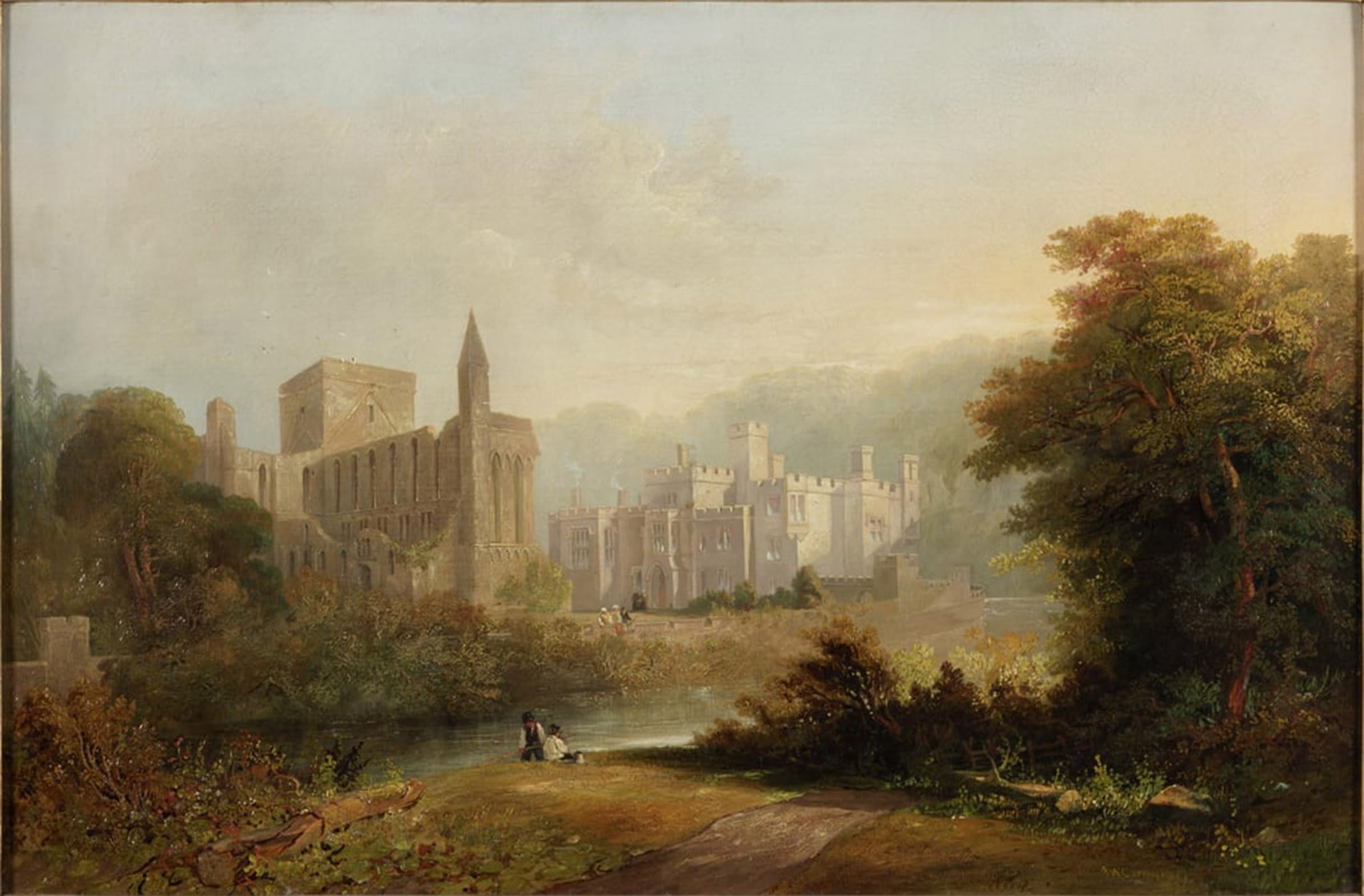 POSTERIIk Famous Animal Posters Vintage Picture Brinkburn Grange and the Ruins of Brinkburn Priory by Johncarmichael Modern Wall Decor for Home Decor 60x90cm