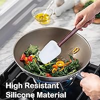 Vista 6 de Juego de 2 espátulas de silicona de 16.5 pulgadas, resistentes al calor, espátulas de goma de alta resistencia, juego de espátulas comerciales