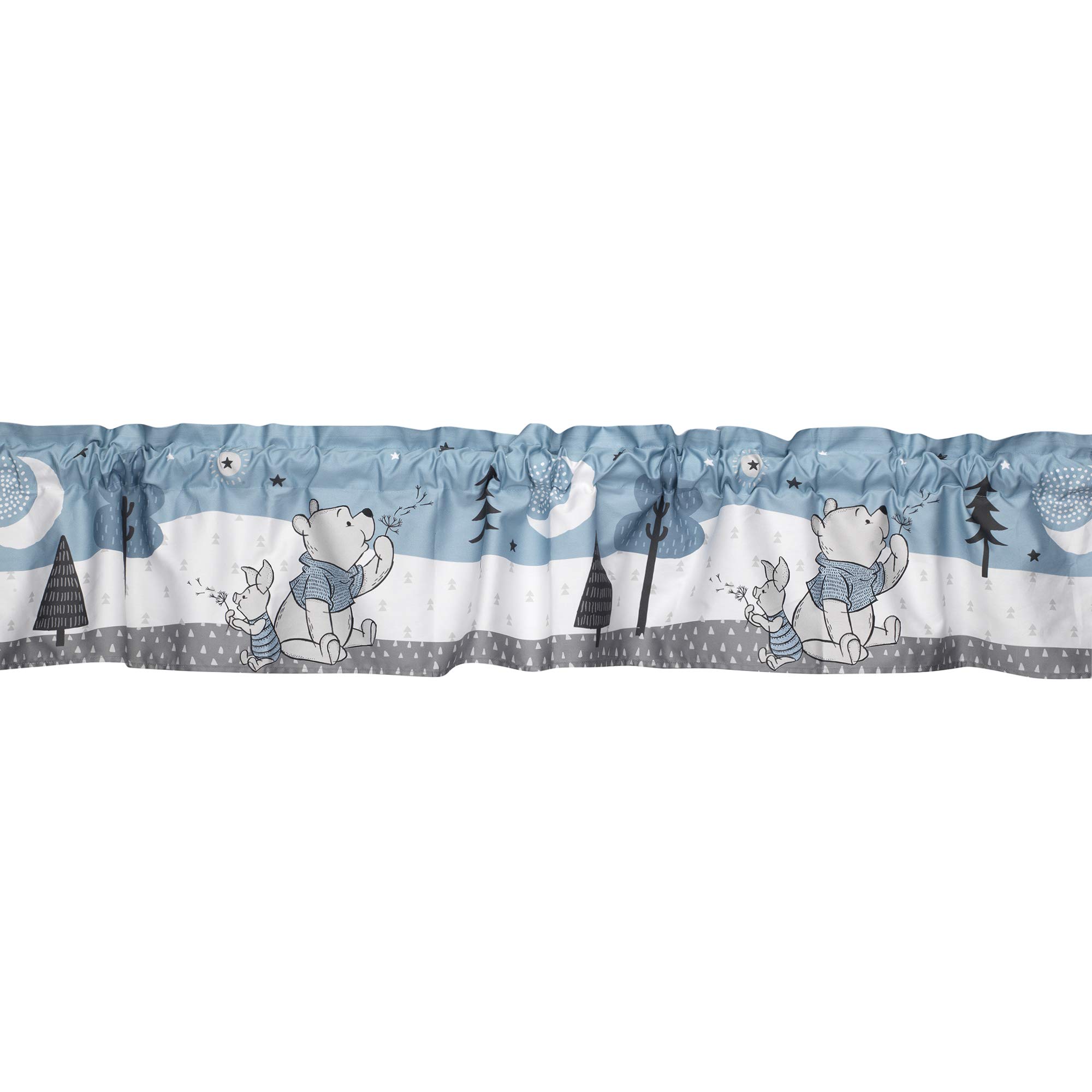 Disney Baby Forever Pooh Blue/White Bear Window Valance by Lambs & Ivy