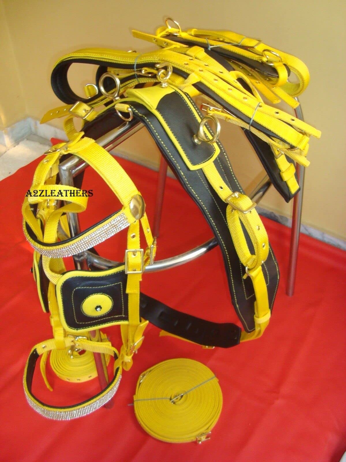 Cordolo In Nylon Regolabile Con Catena Per Cavallo – Showman Shiloh Tack, Disponibile In 6 Colori Vivaci. - Foto 4