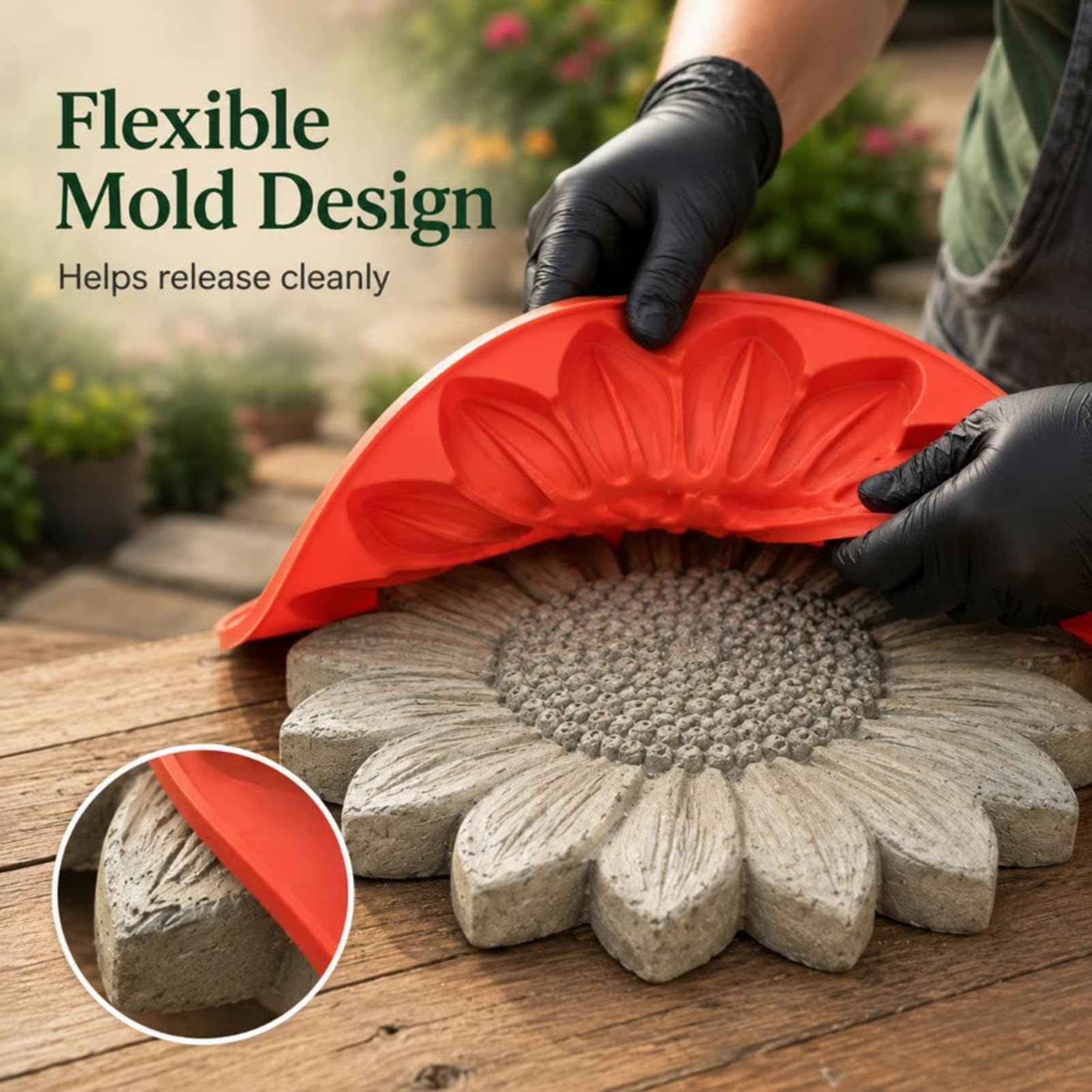 5 Pièces Moule En Silicone Pour Pas Japonais, Forme À Ciment