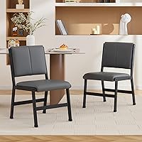 Vista 15 de Juego de Sillas de Comedor Modernas, Sillas Ergonómicas de Tela Transpirable y Marco de Metal con Asiento Suave Acolchado y Robusto, para Cocina