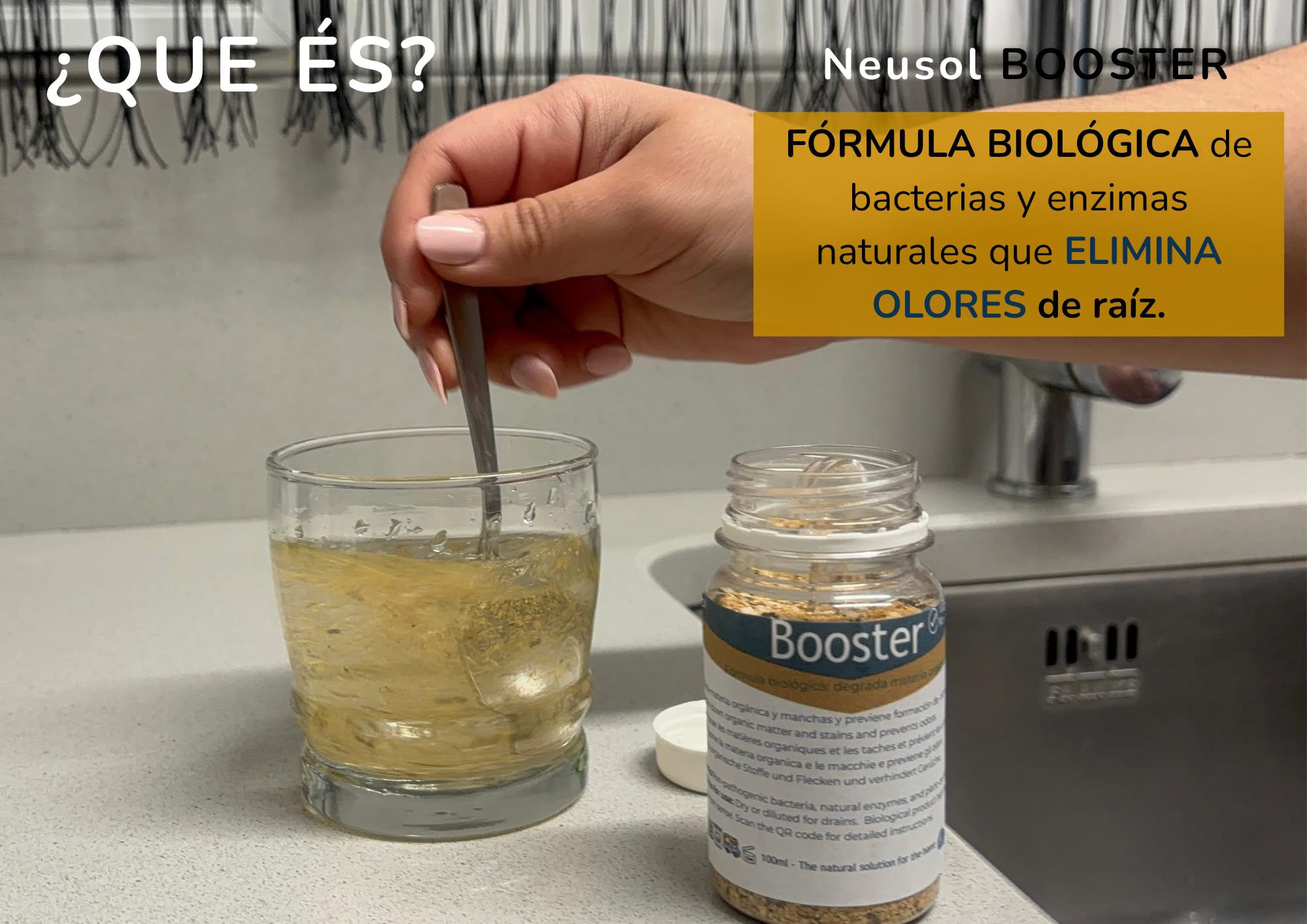 Booster Tratamiento biológico con enzimas para olores y residuos | Bacterias y enzimas activas de mantenimiento bajantes depósitos Ayuda degradar materia orgánica Reduce olores obstruccciones