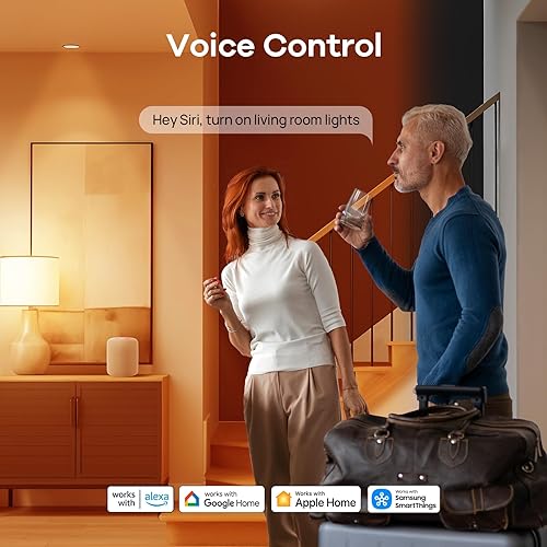 Miniatura 5 de OREiN Matter - Bombilla inteligente BR30 de 1200 lúmenes, funciona con Alexa, Apple Home, Google Home, SmartThings, bombillas que cambian de color