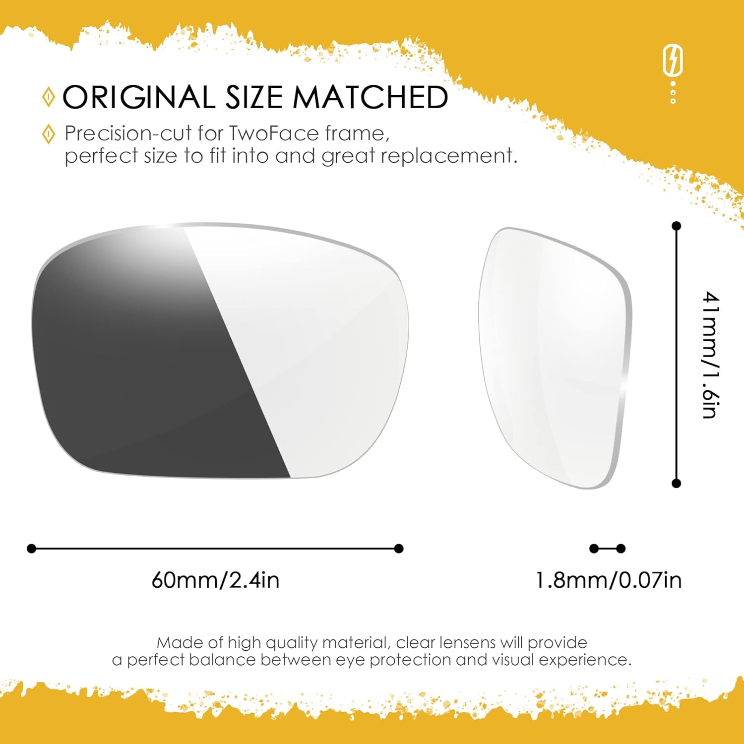 ANSI Z87.1 Replacement Lenses For Oakley TwoFace OO9189 Sunglasses