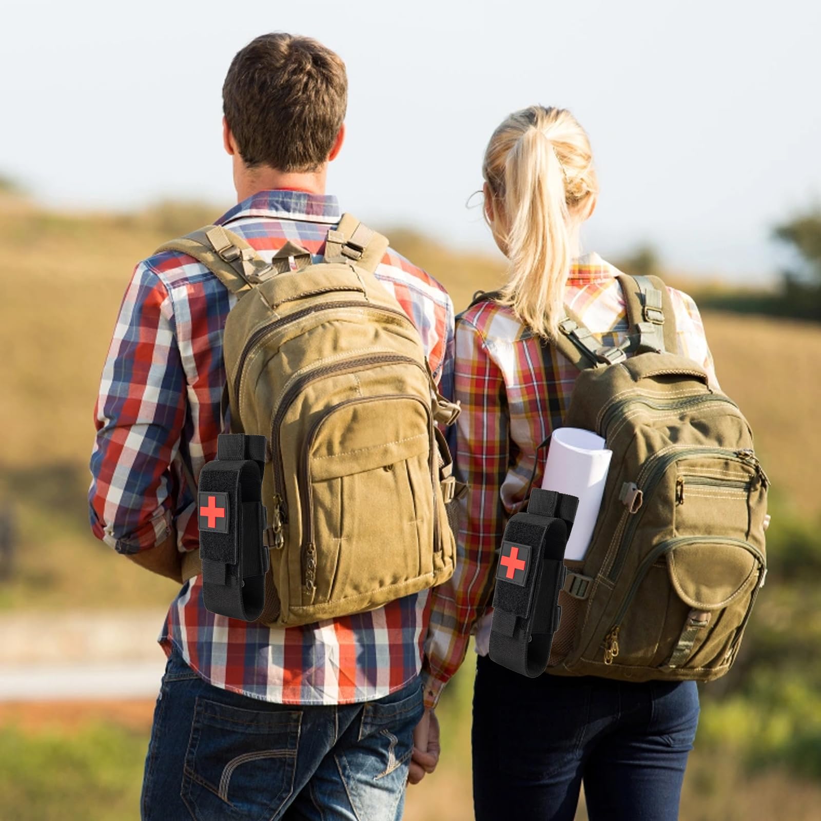 Funda táctica Molle de garrote en nylon, resistente al agua, para deportes al aire libre, camping, senderismo, escalada, primeros auxilios, emergencia, EDC, equipo de supervivencia, policía, militar
