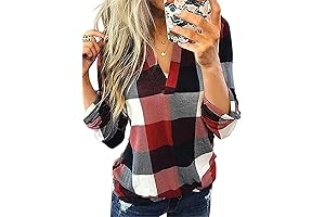 Women's Basic Plaid Raglan Shirt: Comfort and Style